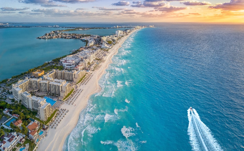 Cancun, Mexico a warmest destination to visit in October