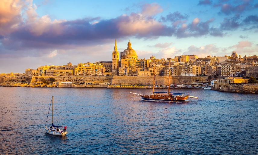 Valletta a warm destination in november in Europe