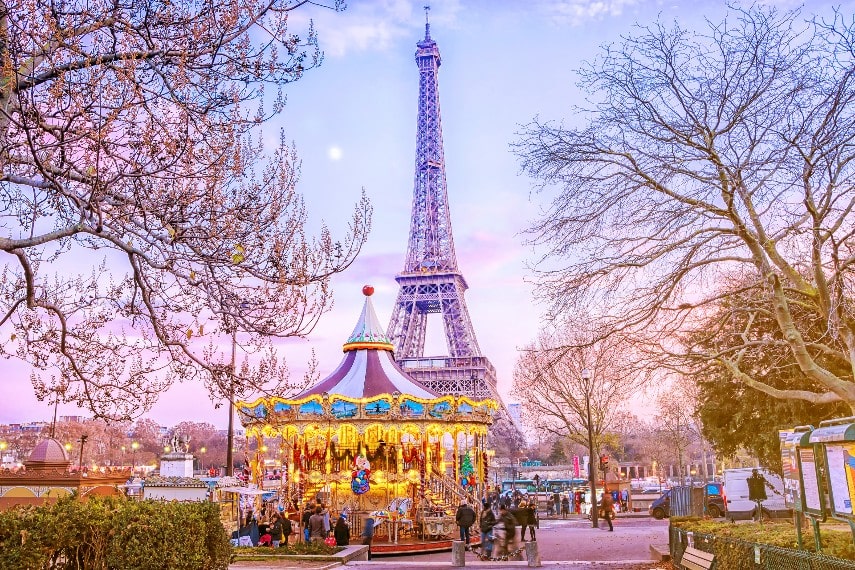 Paris France christmas market