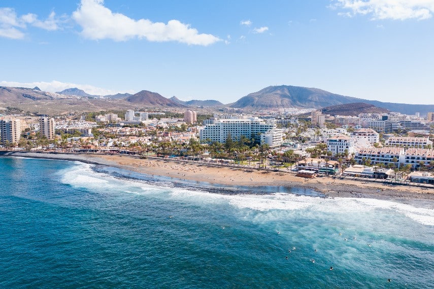 Playa de las américas beach tenerife Spain